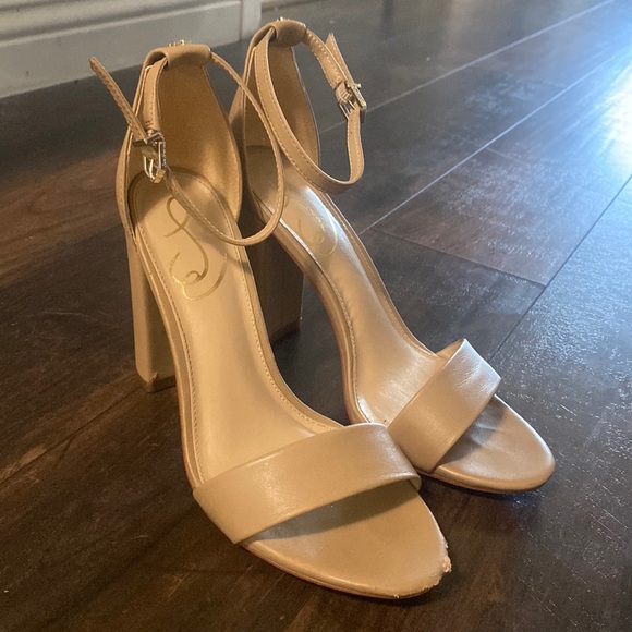 Nude heel 3” sandals Sam Edelman Yaro classic nude - Picture 2 of 8